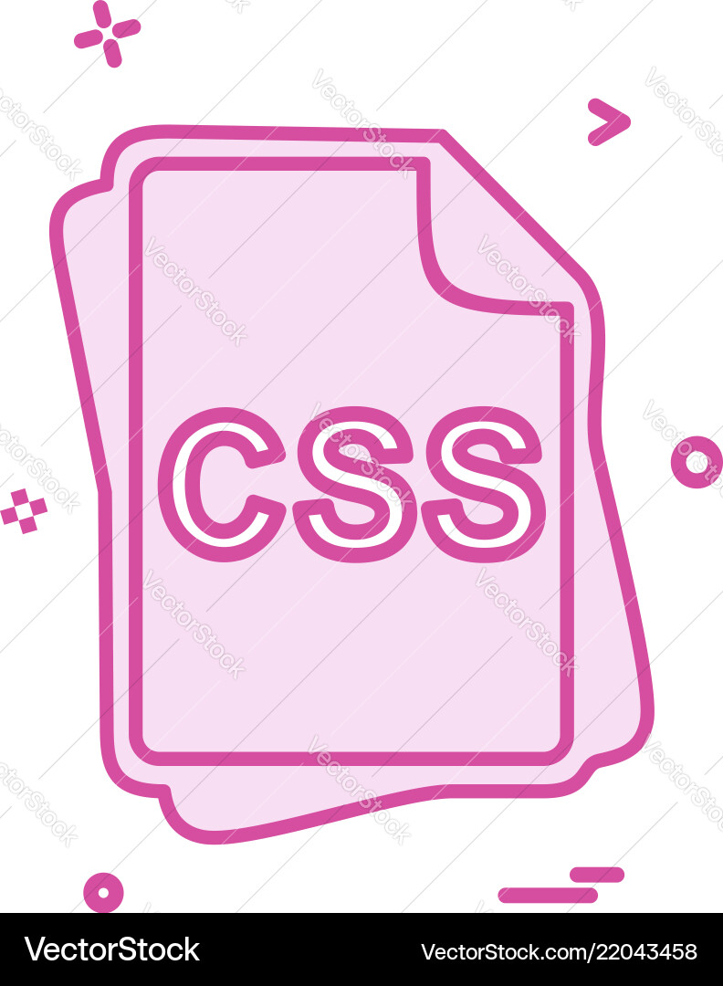 Css file type icon design Css file type icon design vector image