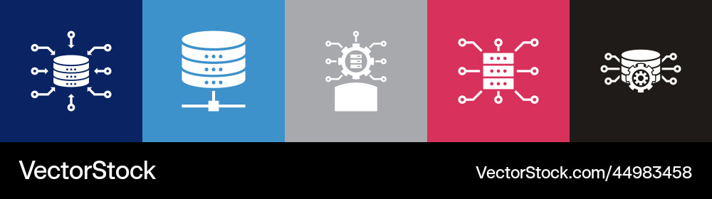 Data integration icons infographic design template Vector Image