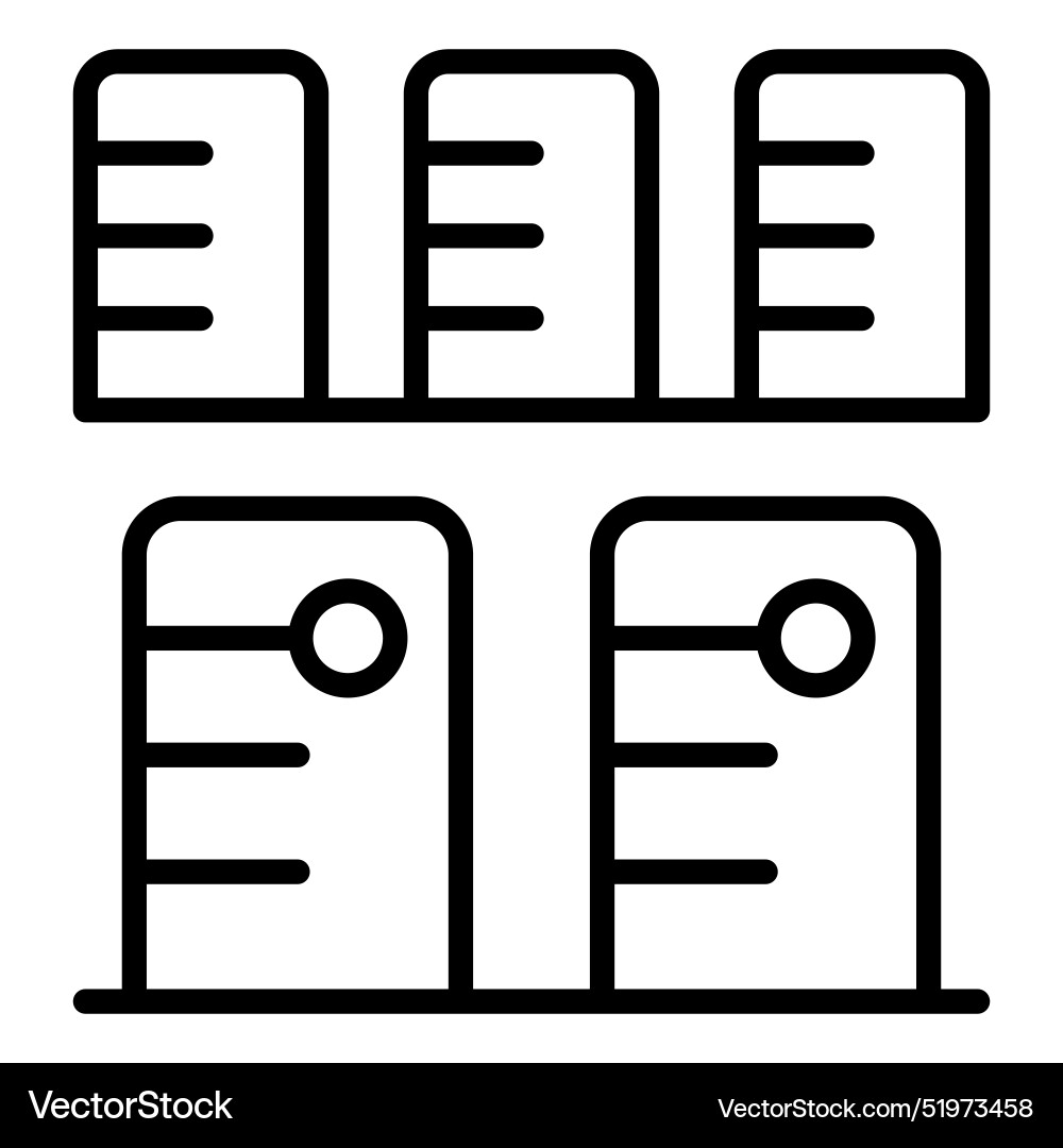 Database icon in thin line style graphic design vector image