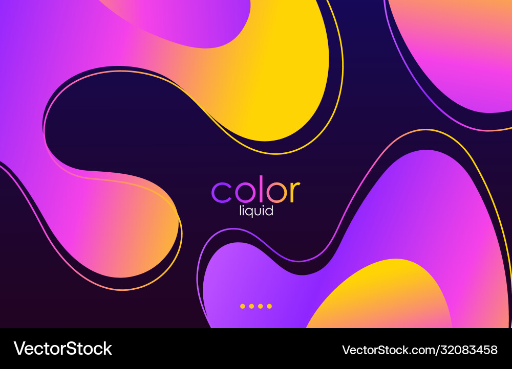 Dynamic Colorful Liquid Background Vector Image