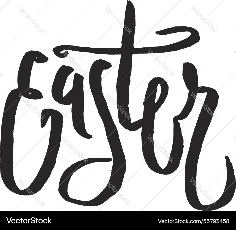 Easter hand lettering quote calligraphy cursive Vector Image