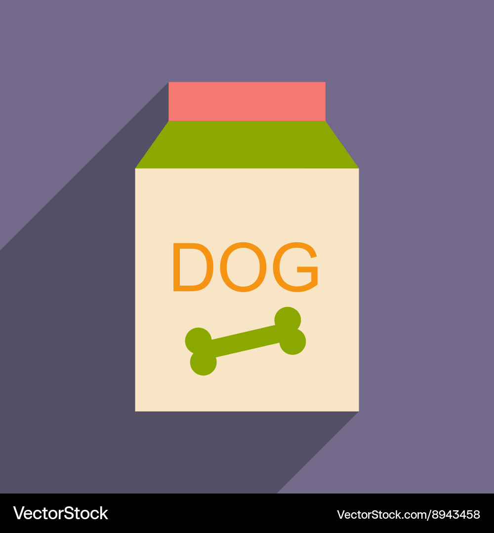 Flat with shadow icon and mobile application dog Vector Image