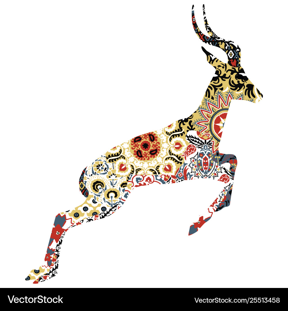 Goitered with uzbek patterns Vector Image