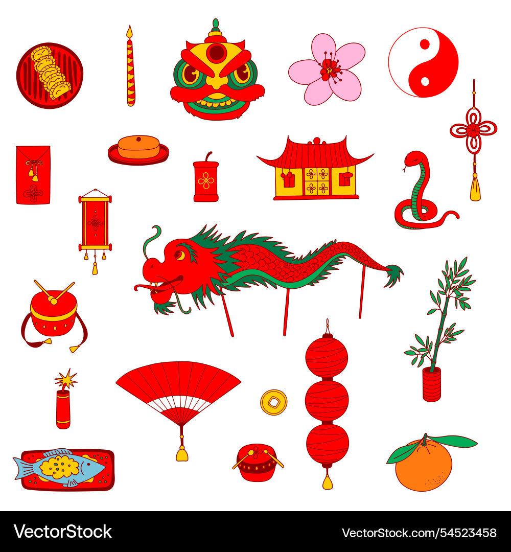 Lunar new year clipart of the snake Lunar new year clipart of the snake vector image