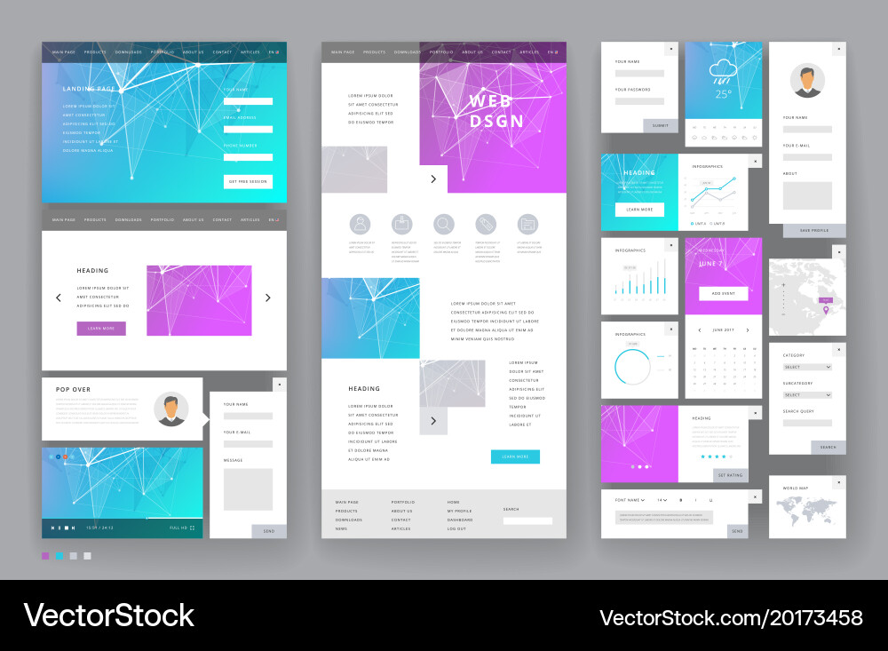 Modern Website Template - Abstract Background vector image