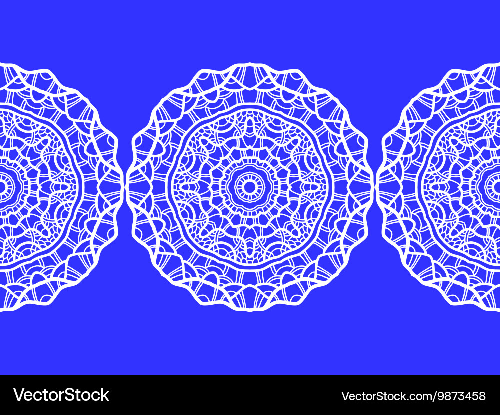 Snowflake christmas seamless pattern circular Vector Image