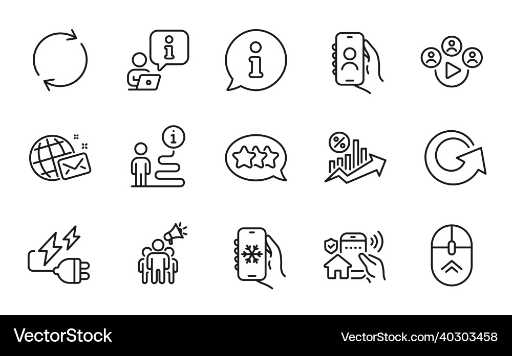 Technology icons set included icon as user call Technology icons set included icon as user call Vector Image