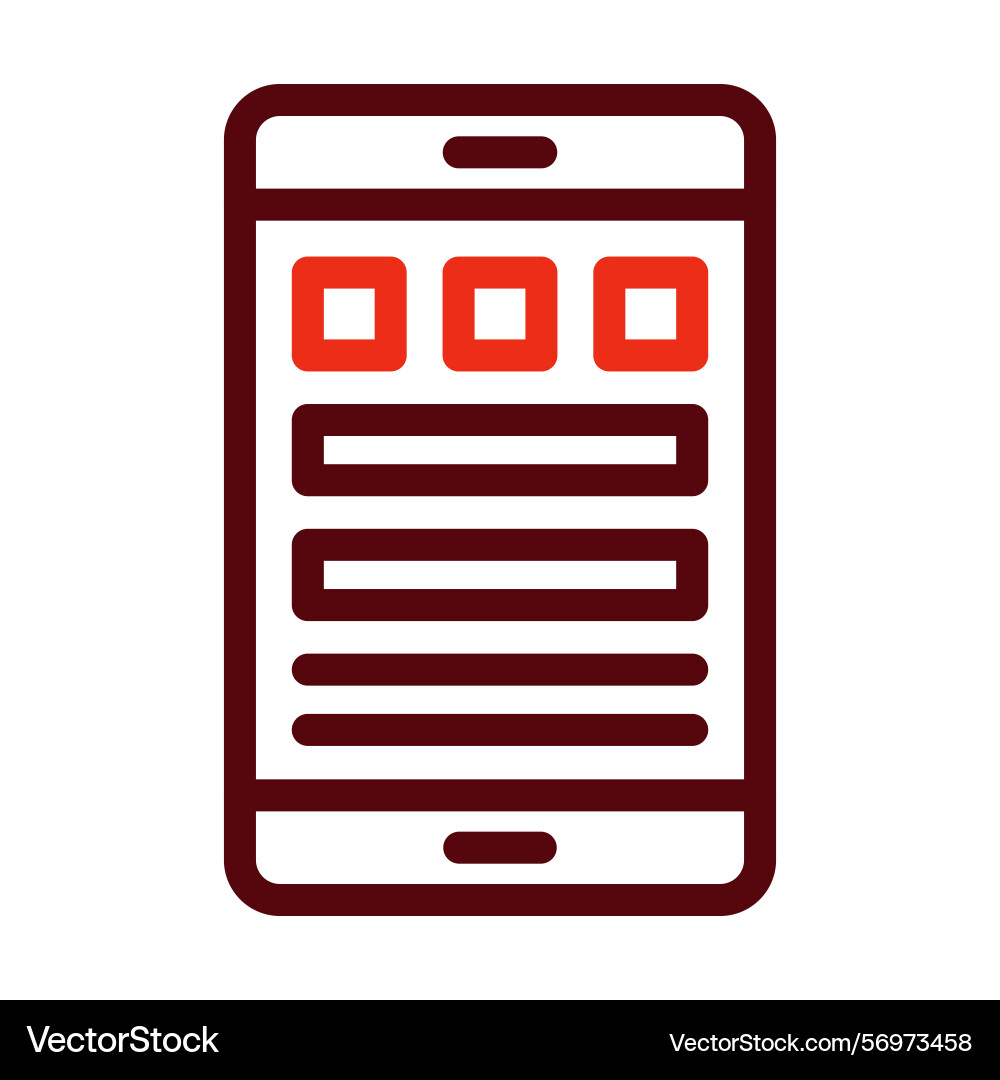 User interface thick line two color icons Vector Image