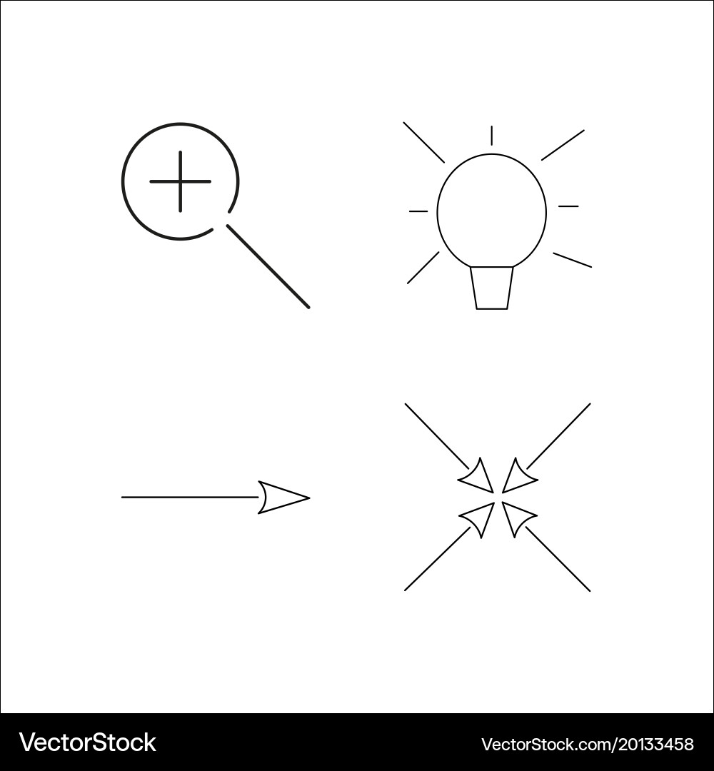 Web einfache lineare Icon setsimple Umriss Icons vektorbild