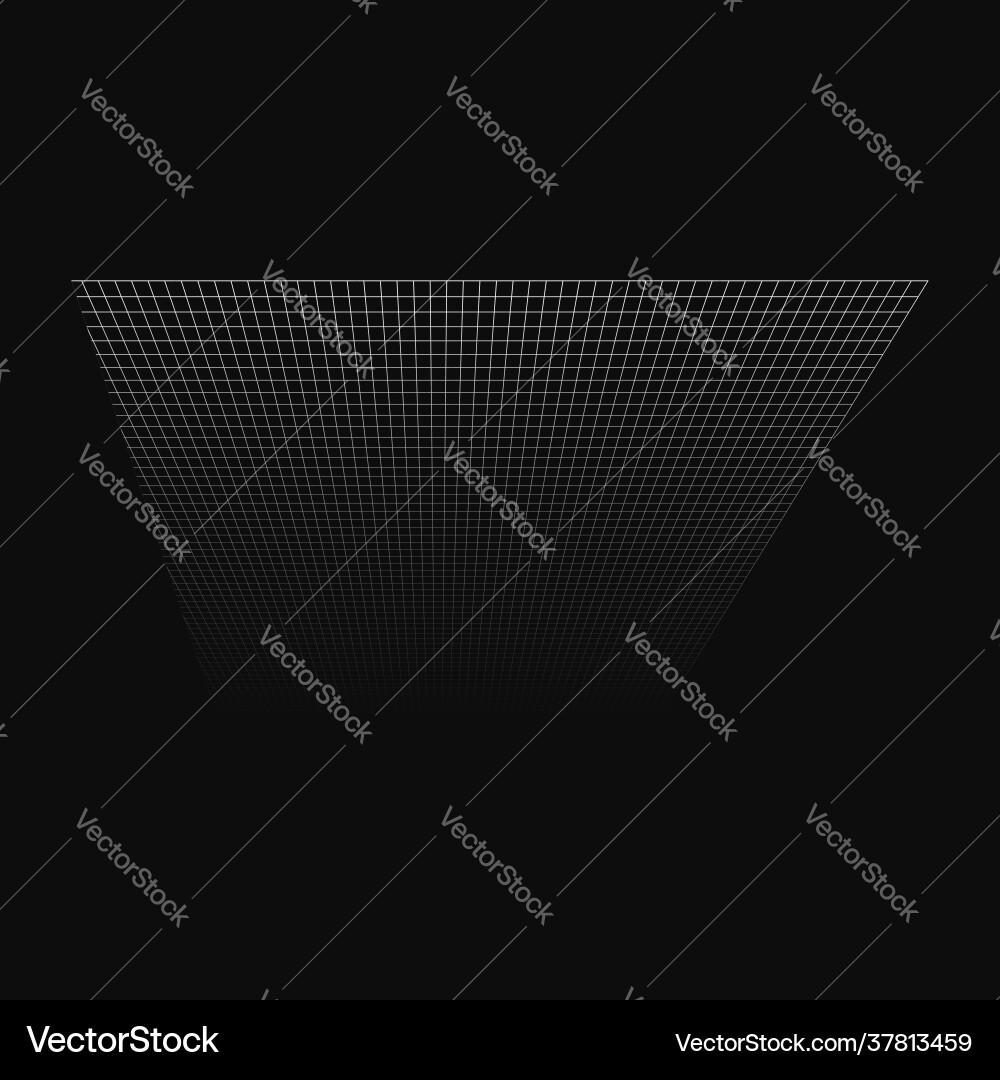 Abstract 3d grid mesh in perspective checkered Abstract 3d grid mesh in perspective checkered vector image
