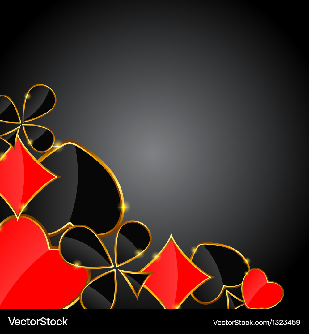 Abstract background with card suits for design vector image