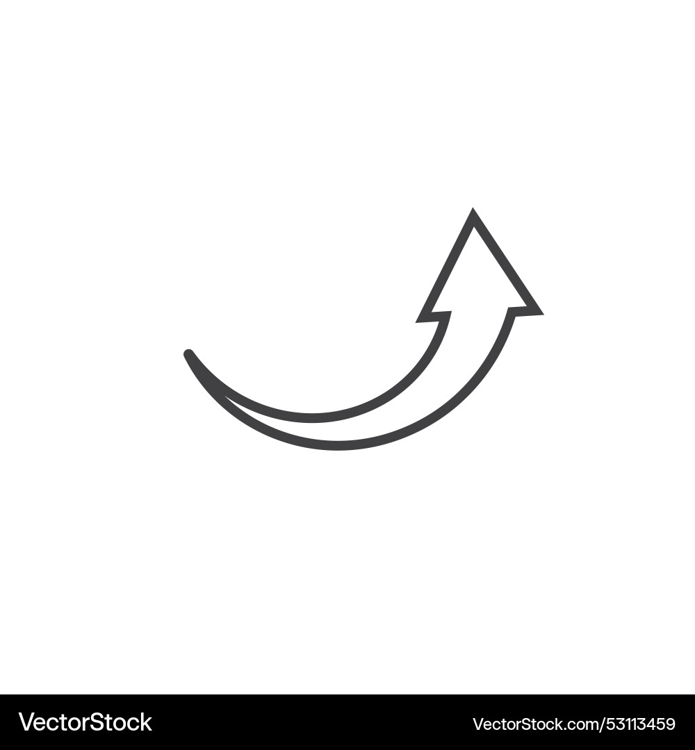 Arrow up line icon element design template Vector Image
