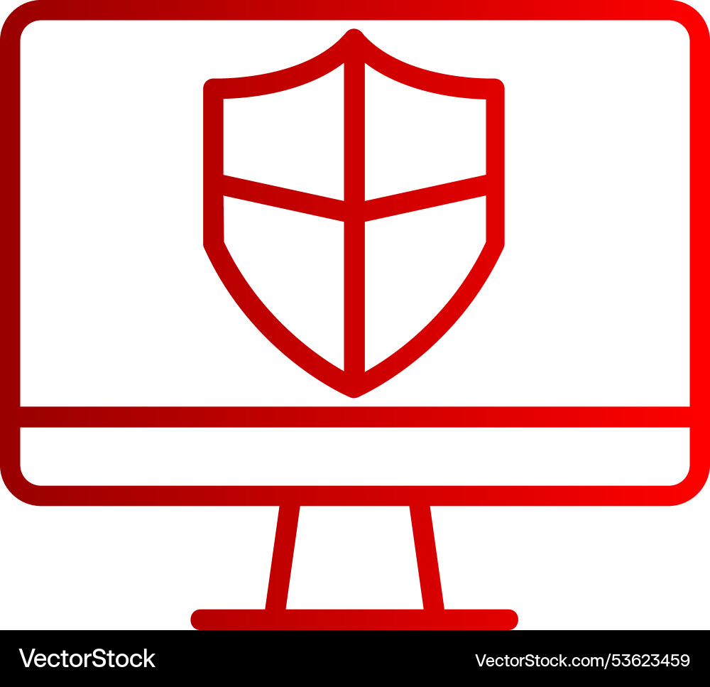 Computer line gradient icon Vector Image
