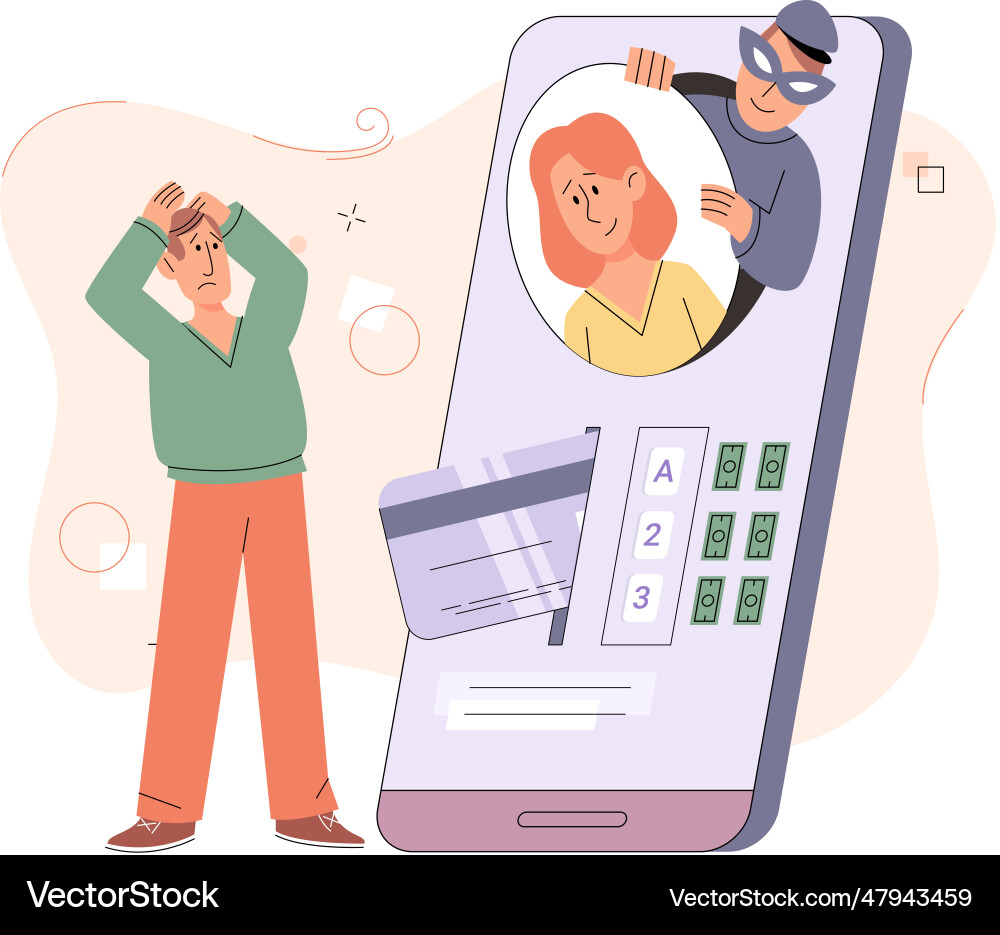Concept of hacker attack smartphone hack Concept of hacker attack smartphone hack Vector Image