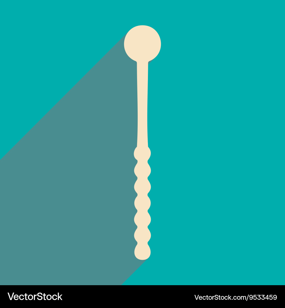 Flat with shadow icon and mobile application scrub Vector Image
