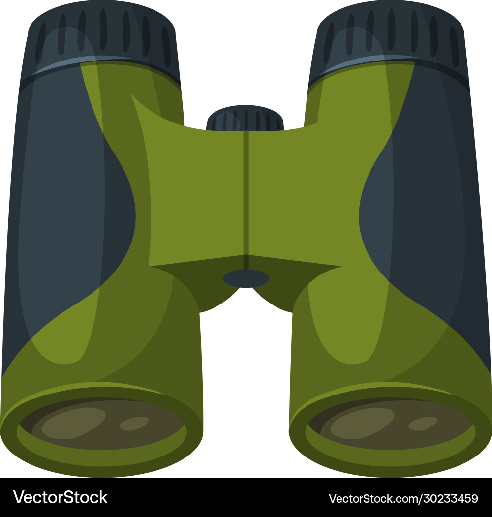 Green binoculars optical device focus spying Green binoculars optical device focus spying vector image
