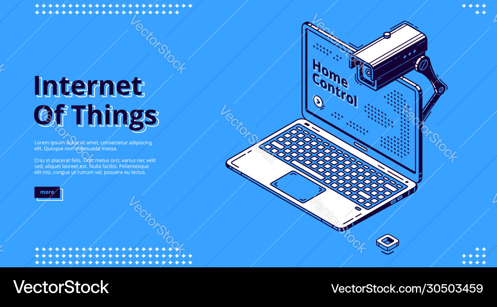 Internet things isometric web banner iot Internet things isometric web banner iot vector image