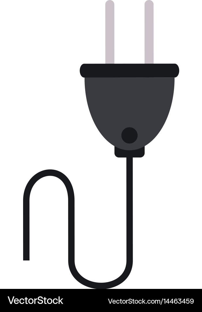 Isolated plug with cord icon image vector image