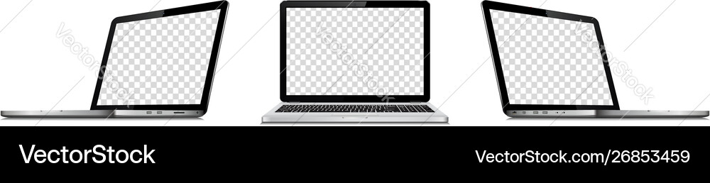 Laptop mock up fo responsive web design Laptop mock up fo responsive web design Vector Image