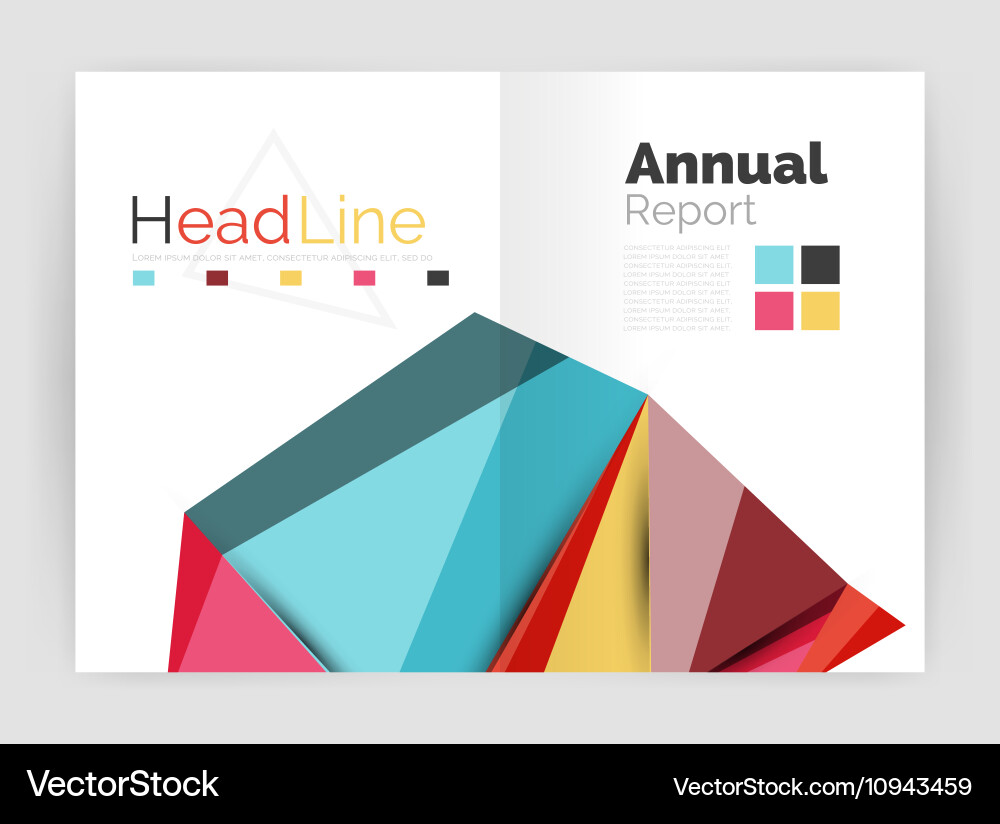 Low poly annual report Royalty Free Vector Image
