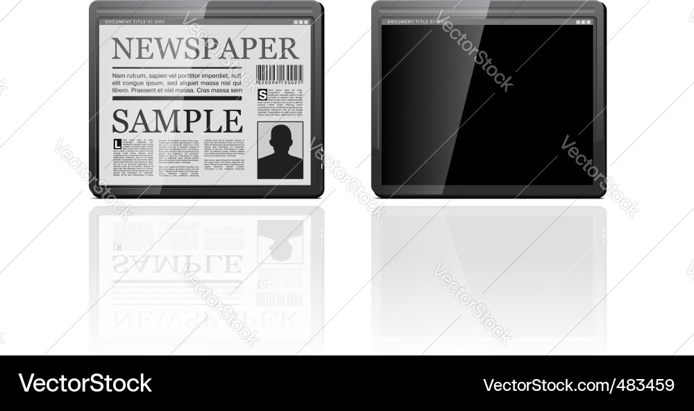 Moderne Tablet-Gerät Vektorbild