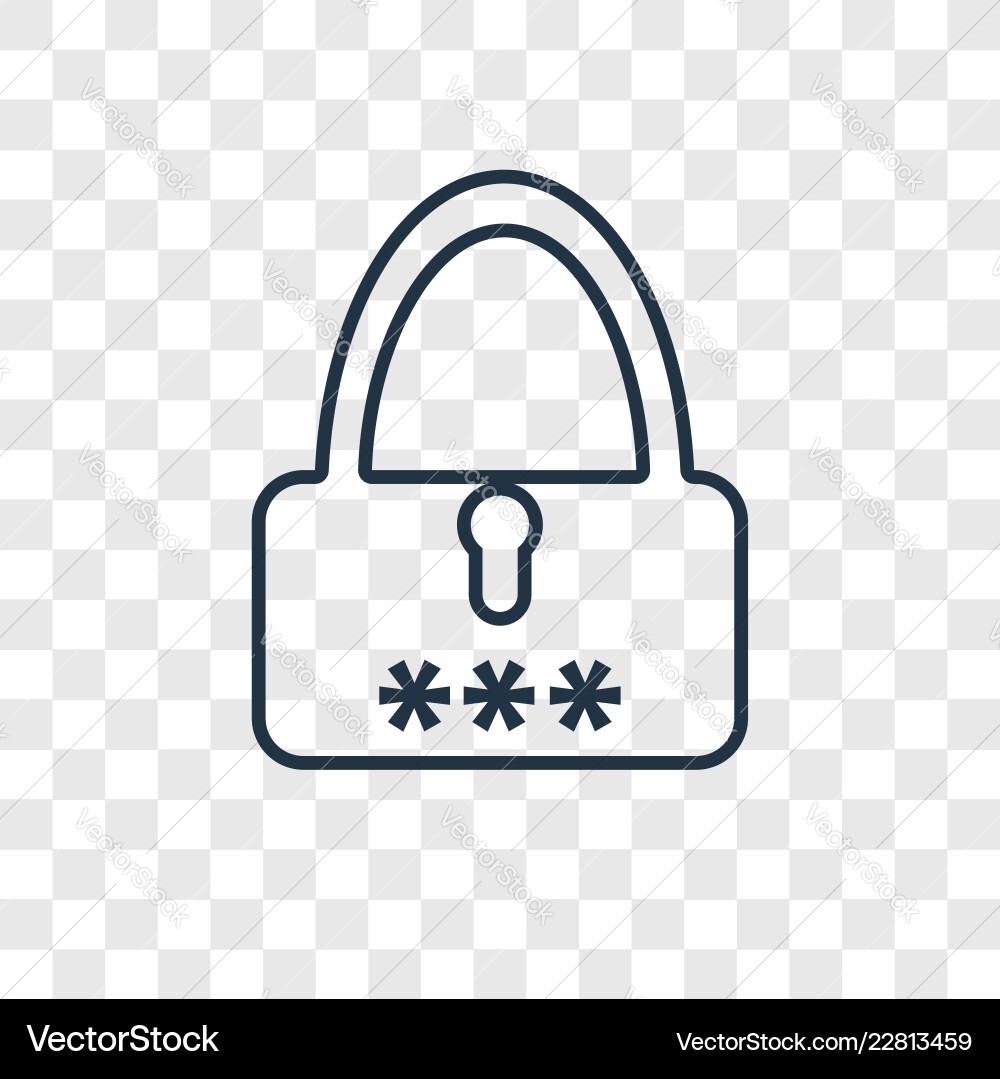 Password concept linear icon isolated Password concept linear icon isolated vector image