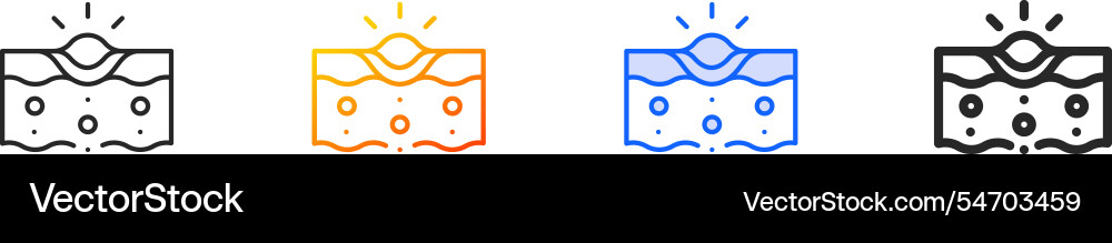 Pimple iconthin linear gradient blue stroke Pimple iconthin linear gradient blue stroke vector image