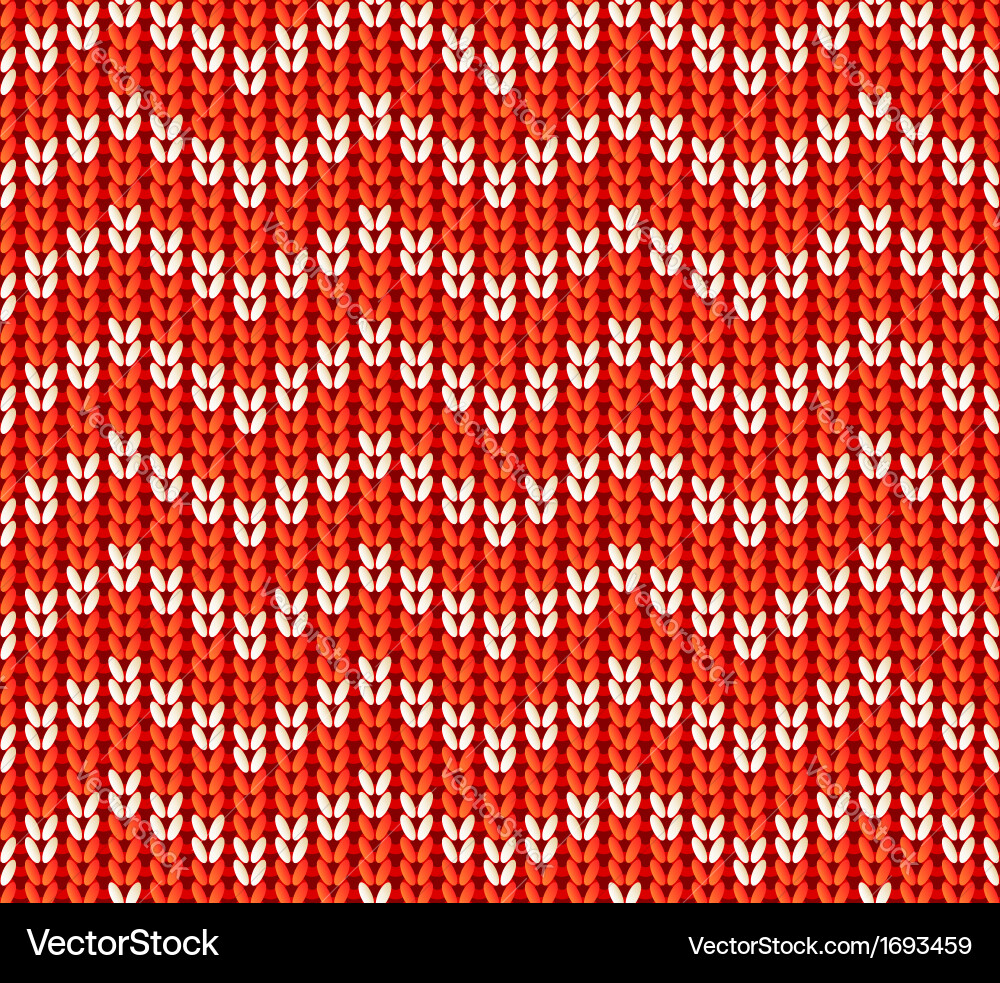 Red Knitted Fabric Pattern Royalty Free Vector Image