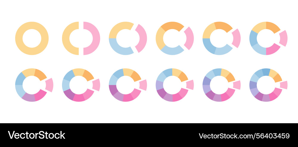 Ring colored structure chart template Ring colored structure chart template vector image