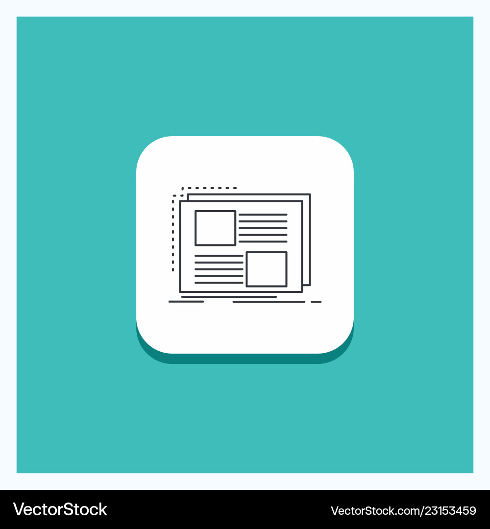 Round button for content design frame page text Vector Image