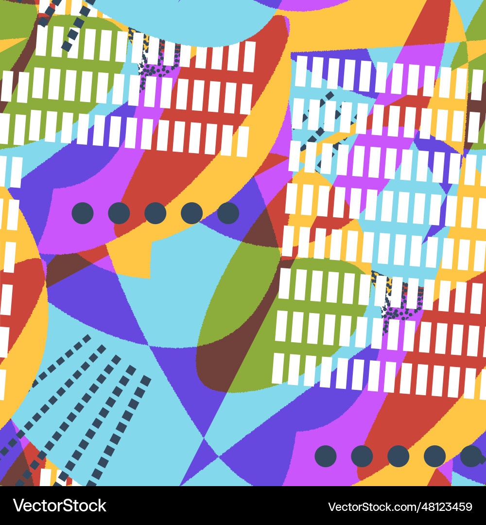 Seamless pattern with riso print effect Seamless pattern with riso print effect vector image