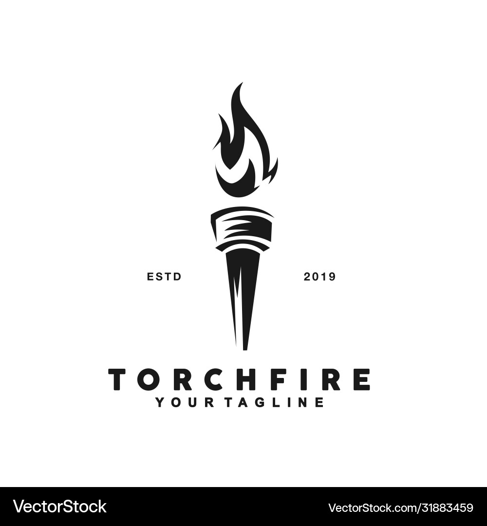 Torch Logo Design Template Idee Torch Logo Design Template Idee vektorbild