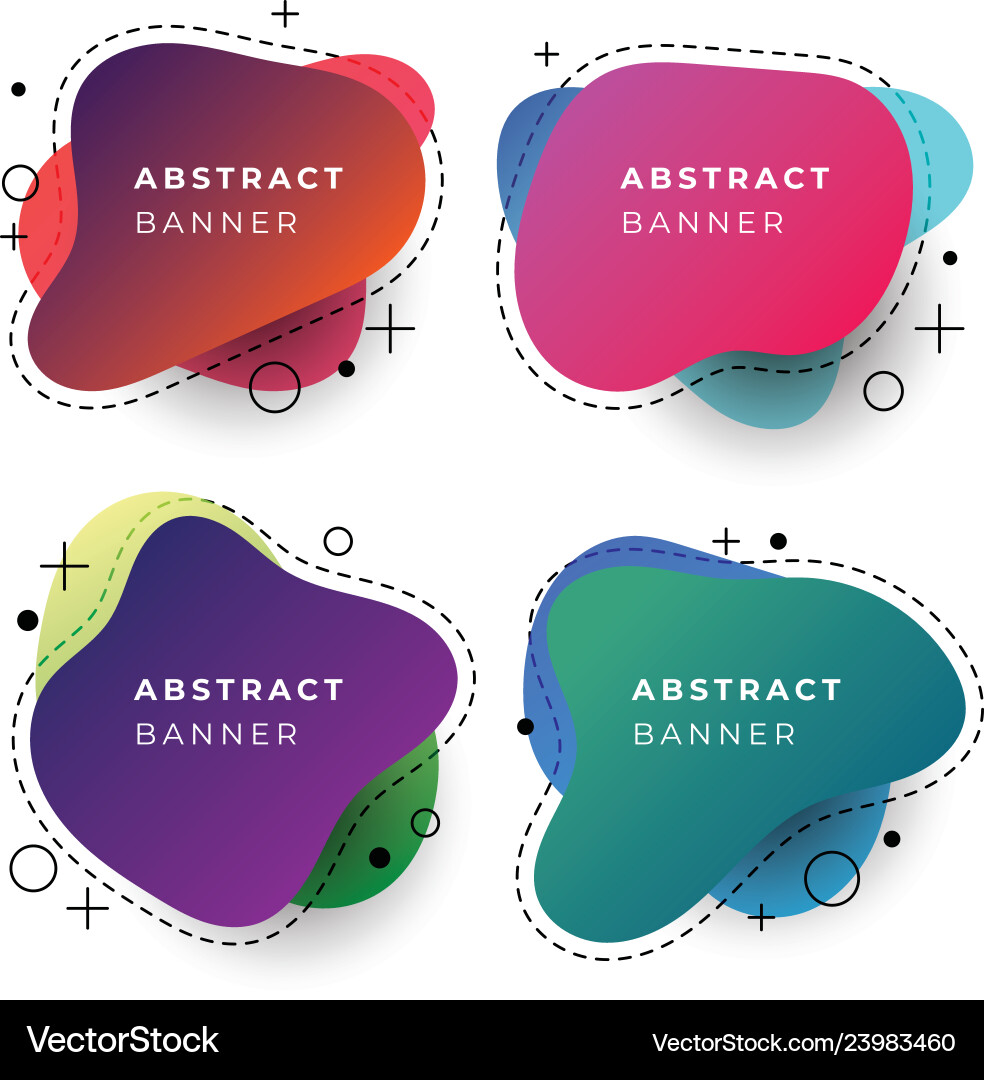 Abstract gradient color -banner design vector image