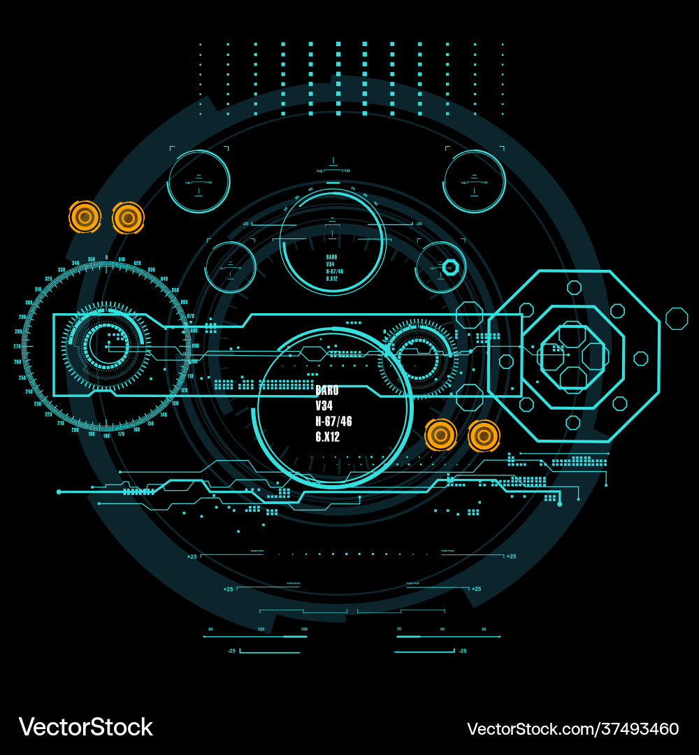 Background with futuristic user interface design Background with futuristic user interface design vector image
