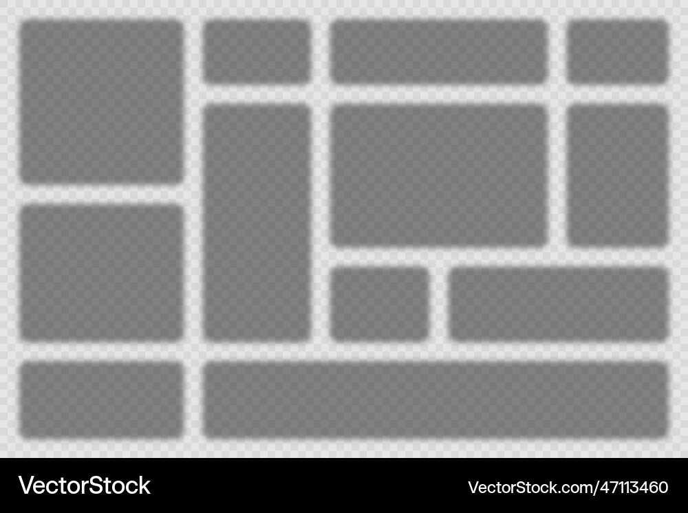 Collection of realistic rectangular shadows Collection of realistic rectangular shadows vector image