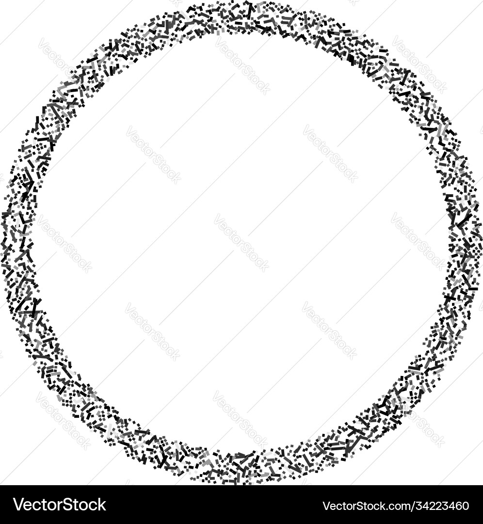 Grayscale random squares in circle formation Grayscale random squares in circle formation vector image