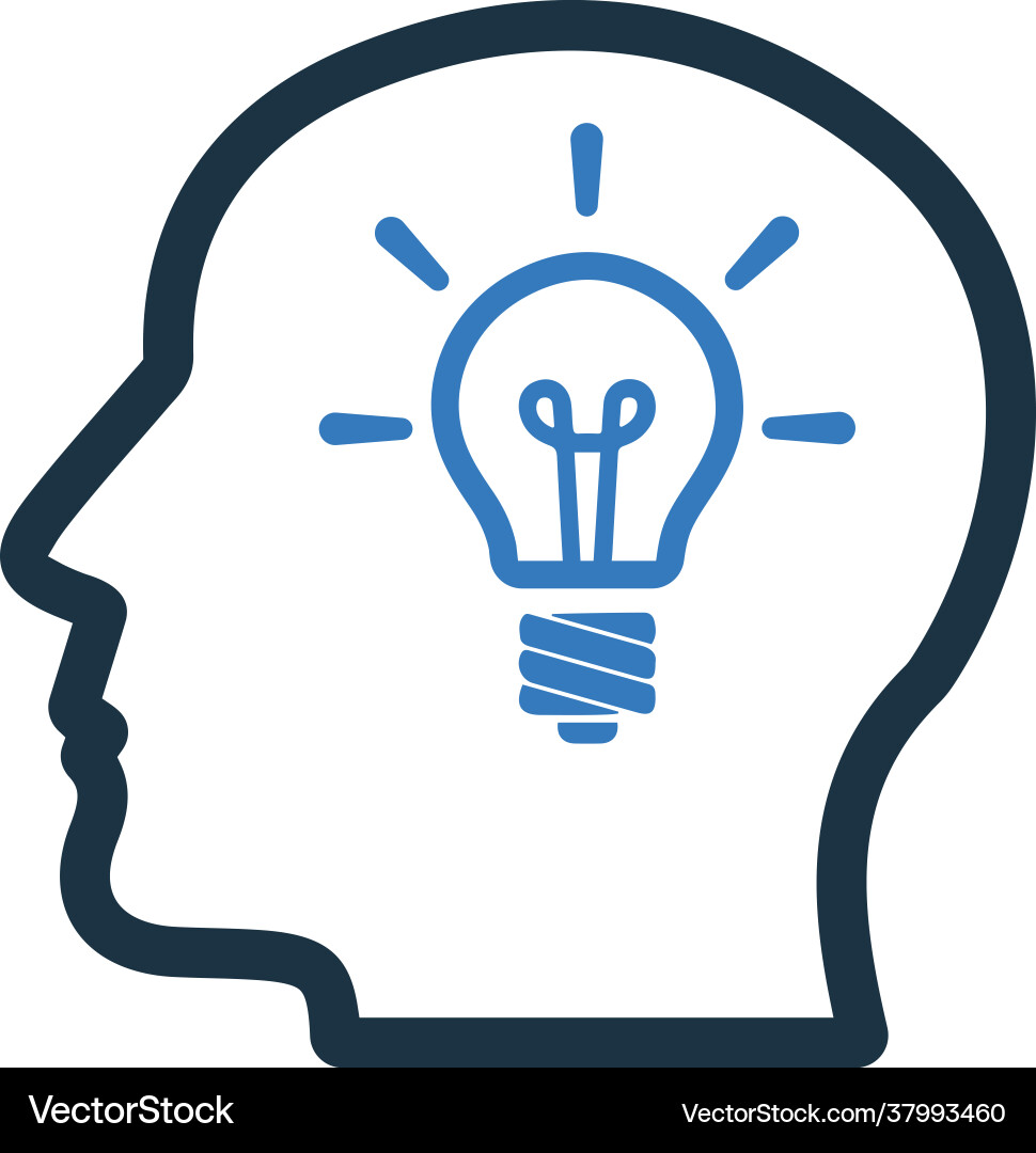 Idea making thinking icon simple on isolated Vector Image