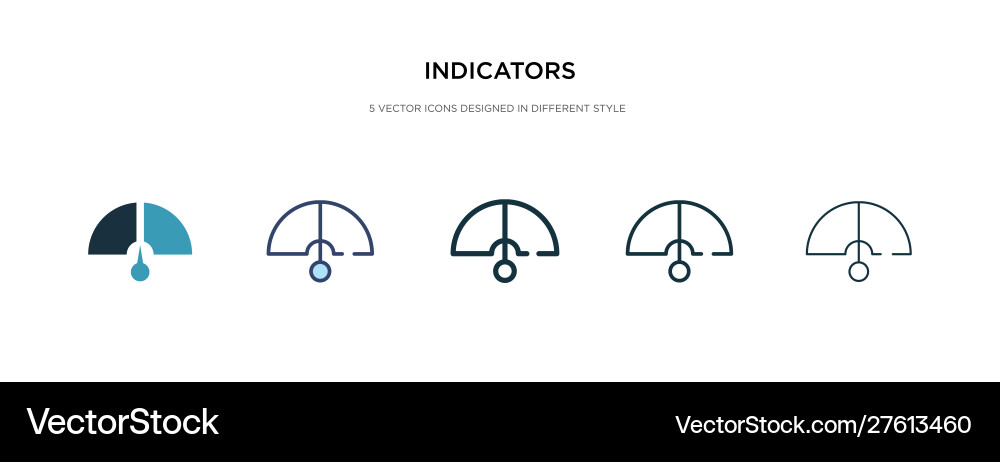 Indicators icon in different style two colored Indicators icon in different style two colored vector image