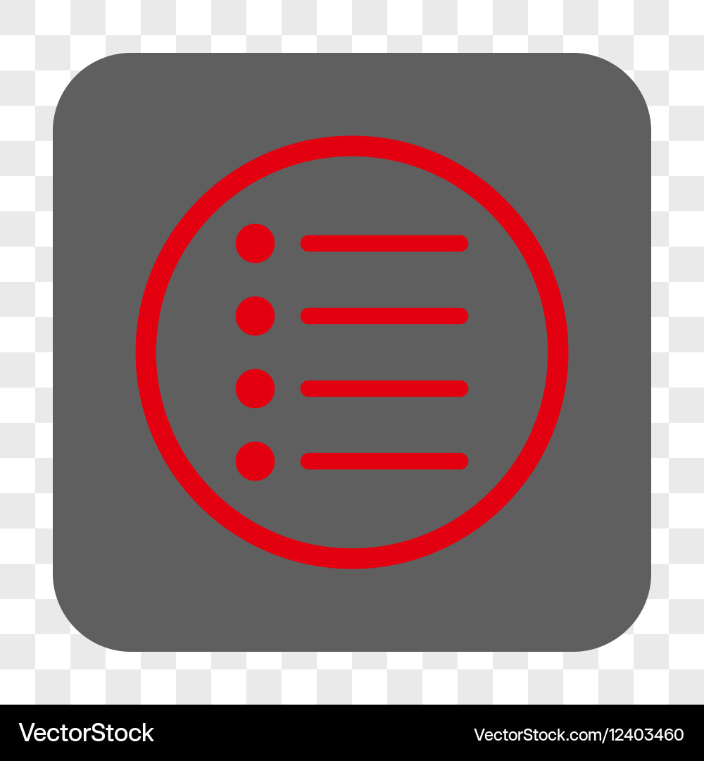 Items rounded square button vector image
