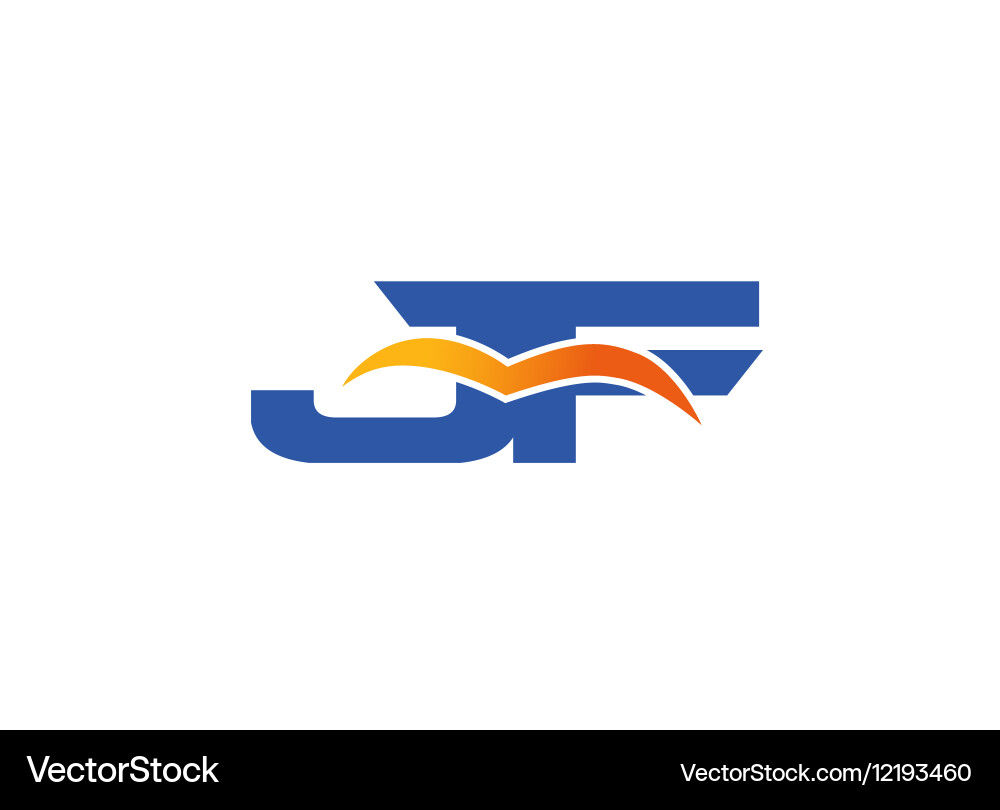Jf logo graphic branding letter element Vector Image