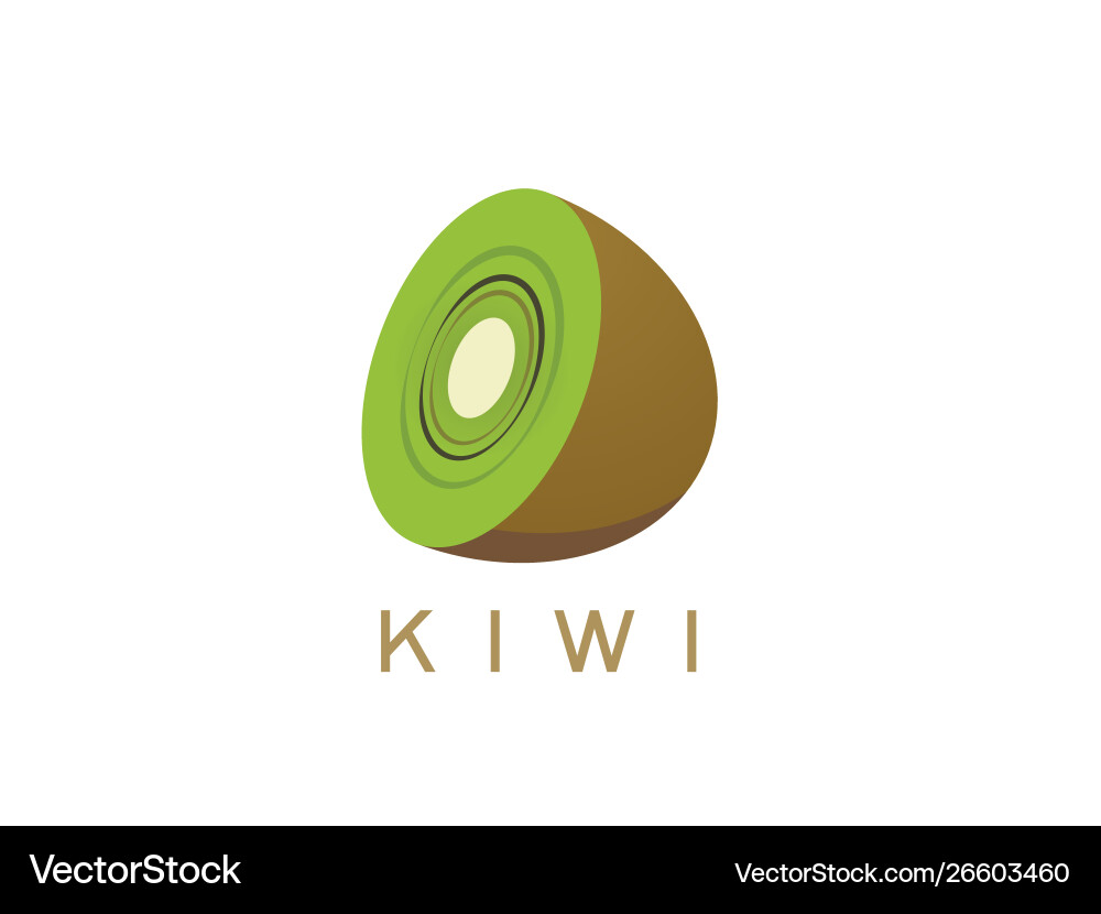 Kiwi Logo und Text für Designs Vektorbild