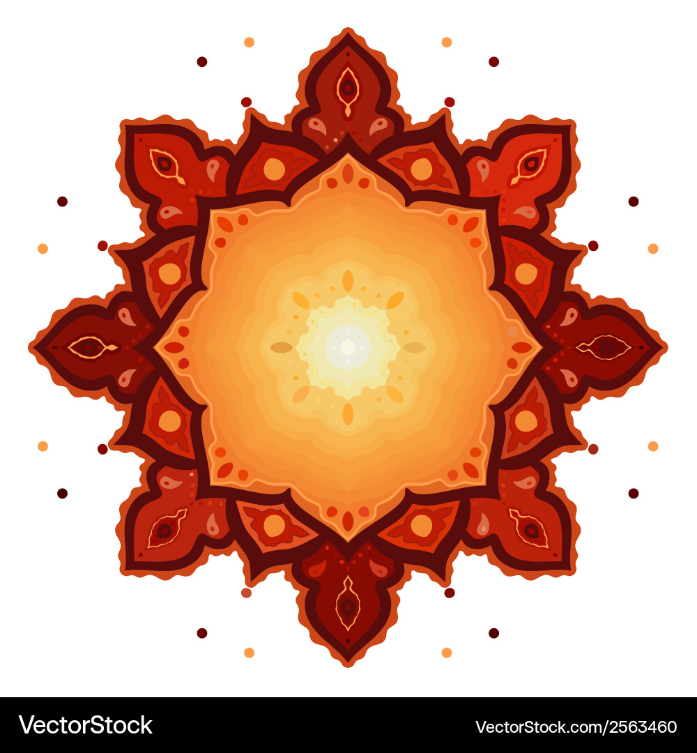 Mandala Sonnenmuster Vektorbild