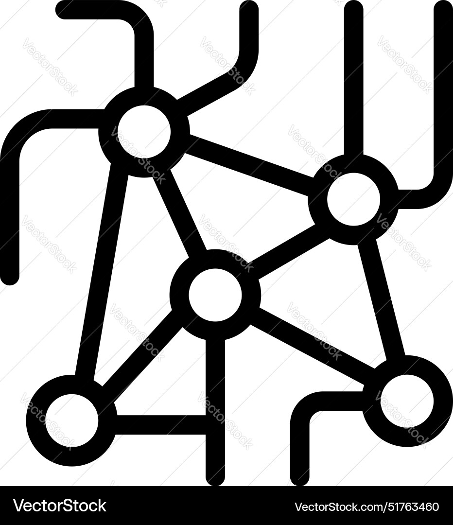 Network structure connecting nodes with lines Network structure connecting nodes with lines vector image