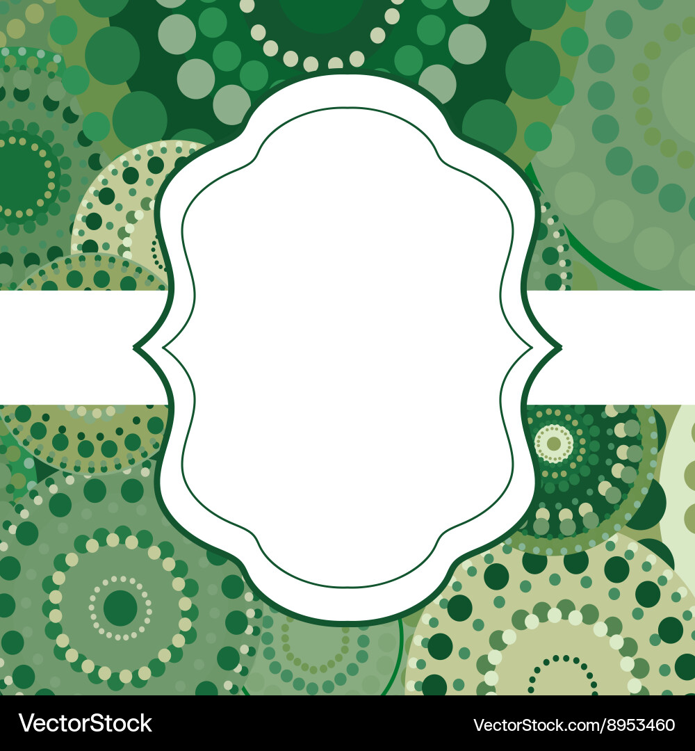 Patterned frame background invitation circular Vector Image