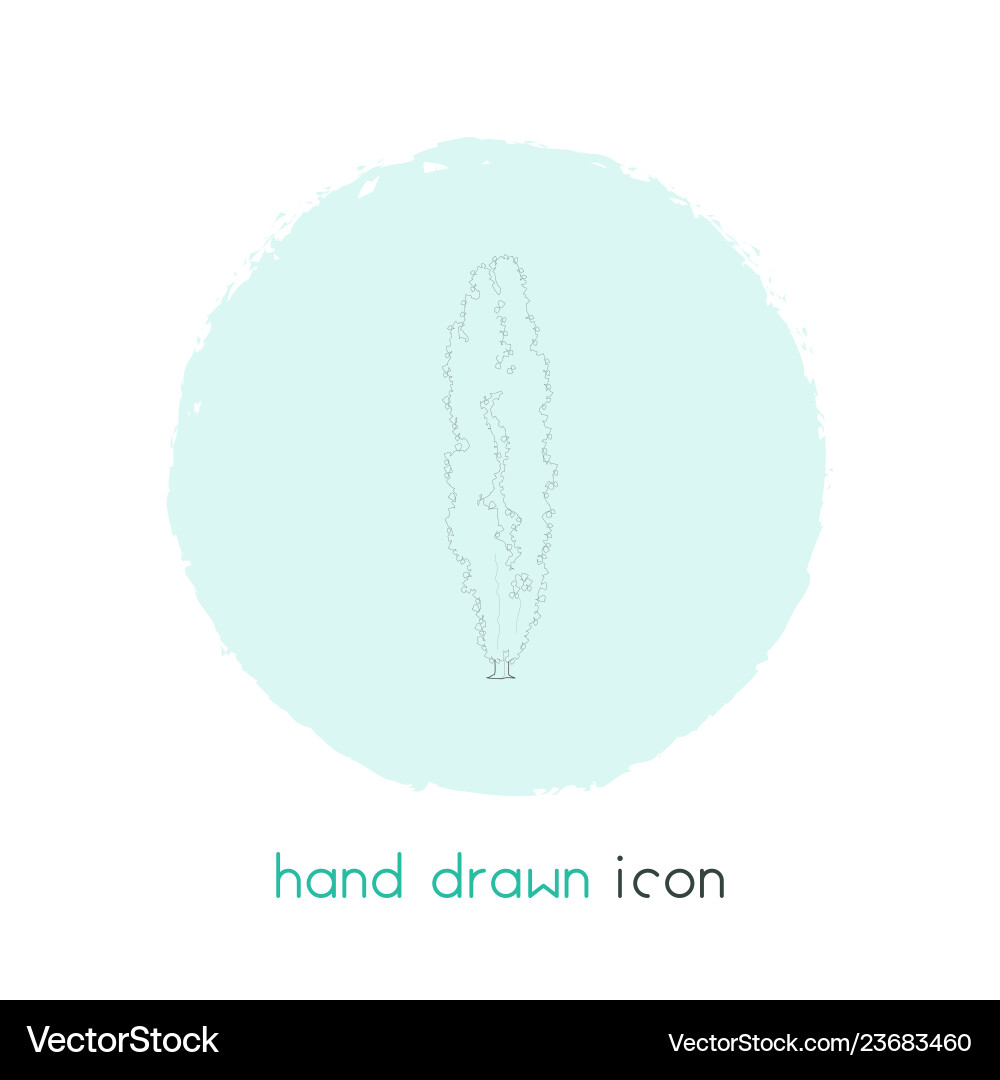 Poplar icon line element Poplar icon line element vector image