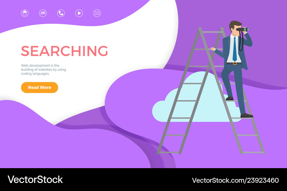 Searching web development website using coding Searching web development website using coding vector image