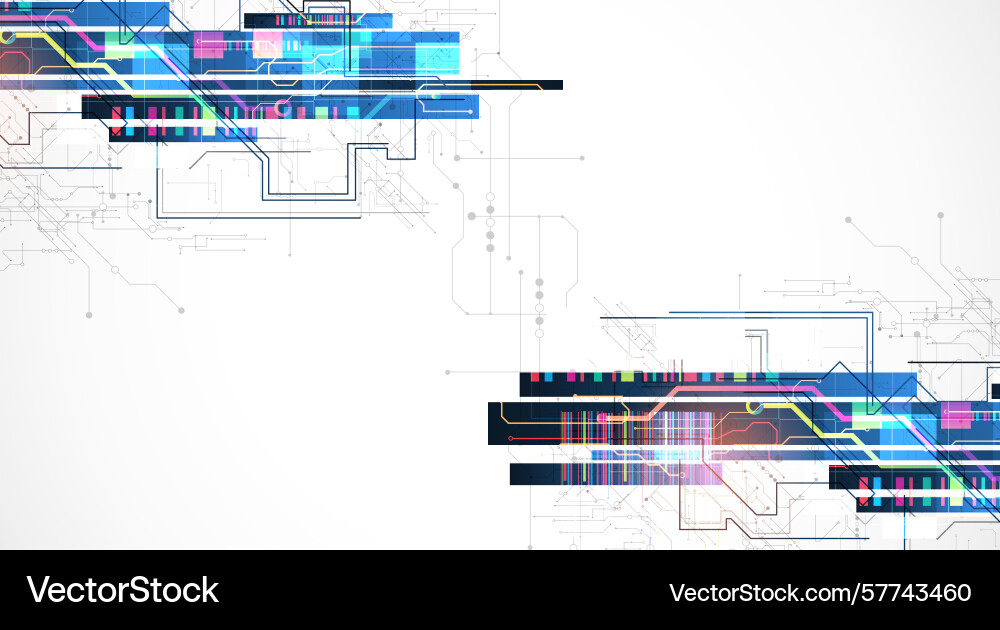 Technological background with colorful squares Technological background with colorful squares vector image