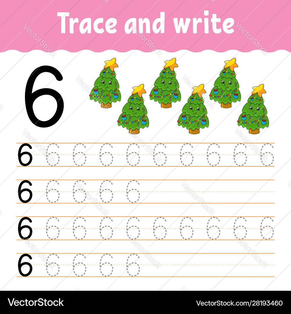 Trace and write handwriting practice learning Trace and write handwriting practice learning Vector Image