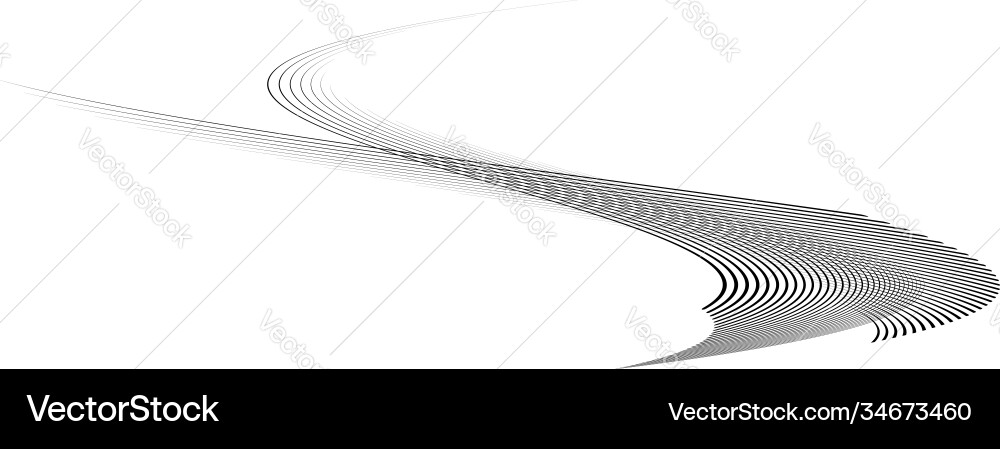Wide rectangular format wavy waving zig-zag Wide rectangular format wavy waving zig-zag Vector Image