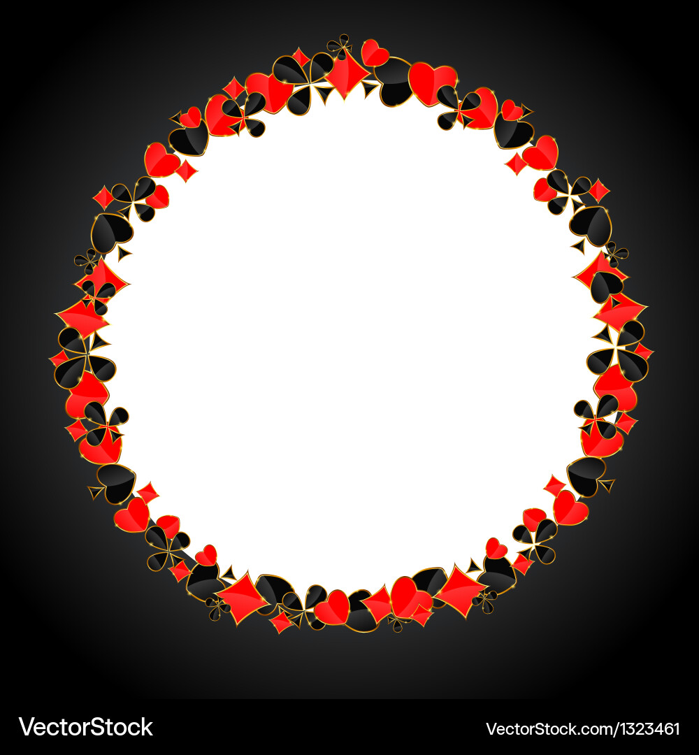 Abstract background with card suits for design Vector Image